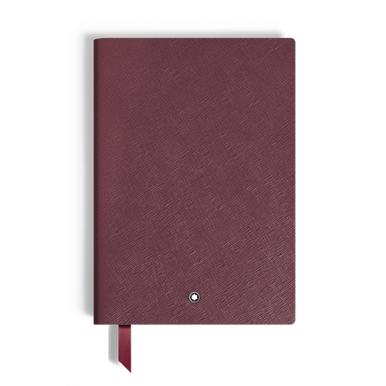 Notebook Medium, Cassis Leather, Burgundy, Lined Pages