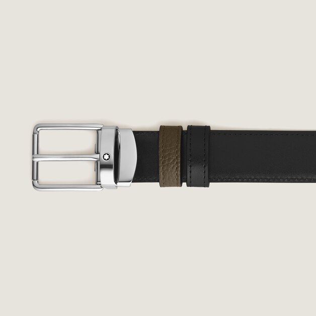 Everyday Buckle Khaki/Black 30&nbsp;mm Reversible Leather Belt - 2
