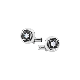 Cufflinks with Mother-of-Pearl Snowcap Emblem