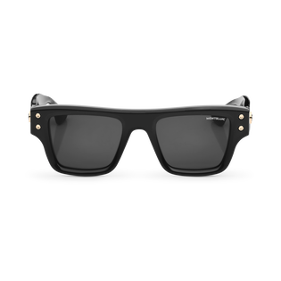 Rectangular Sunglasses with Black Acetate Frame
