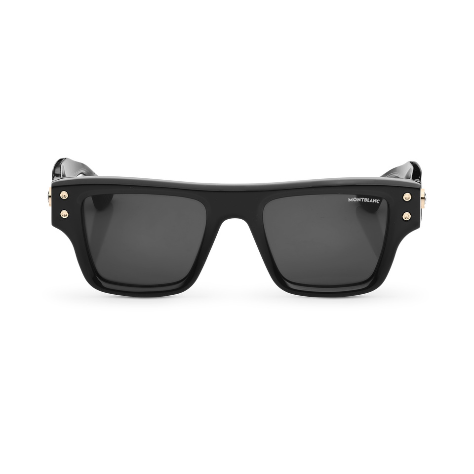 Rectangular Sunglasses with Black Acetate Frame - 1