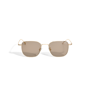 Squared Sunglasses with Gold-Coloured Metal Frame