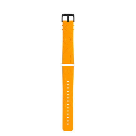 Bracelet en caoutchouc jaune avec logo