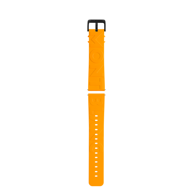 Bracelet en caoutchouc jaune avec logo - 1