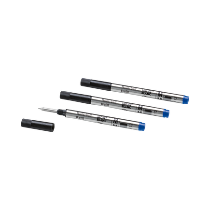 3x Recharges pour Rollerball Petit Modèle, Royal Blue