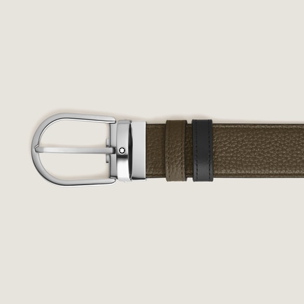 Horseshoe 35 mm Reversible Belt in Grain Leather