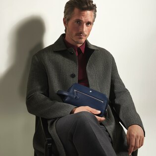 Wash Bag in Sartorial Leather