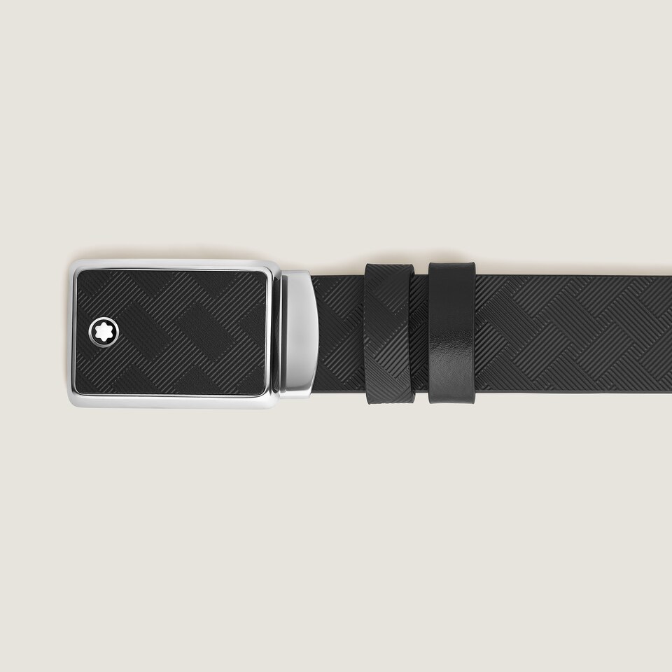 Marquetry Plate 35&nbsp;mm Reversible Belt in Extreme Leather - 4