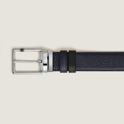 30 mm Reversible Belt in Grain Leather with Rectangular Meisterst&uuml;ck Buckle