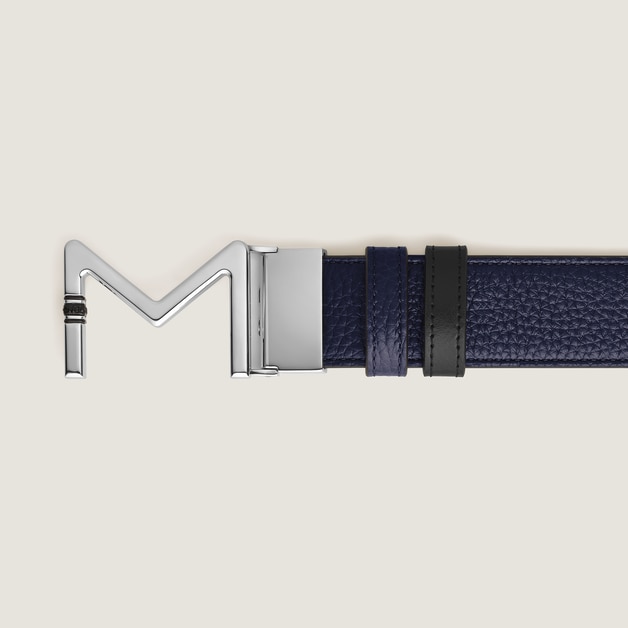Meisterst&uuml;ck Buckle Midnight Blue/Black 35&nbsp;mm Reversible Leather Belt - 3