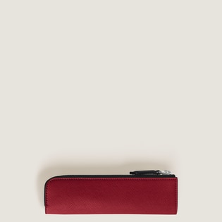 1-Pen Pouch with Zip Year of the Horse in Sartorial Leather