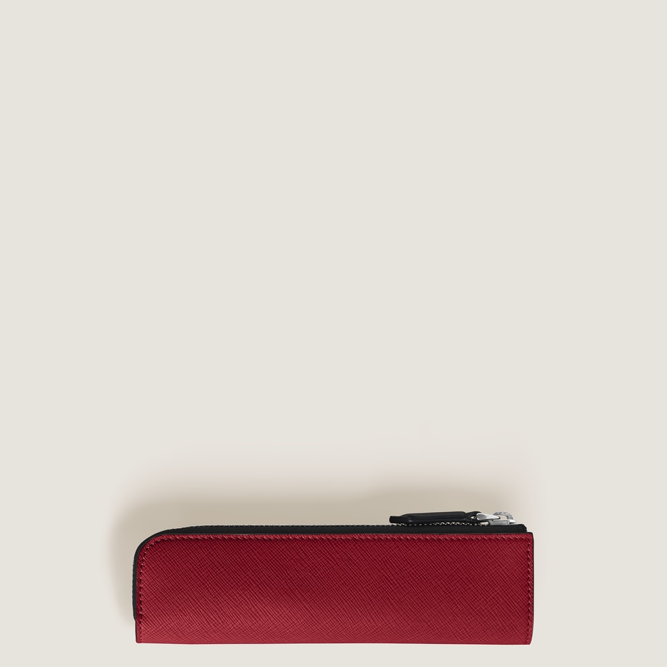 1-Pen Pouch with Zip Year of the Horse in Sartorial Leather - 2
