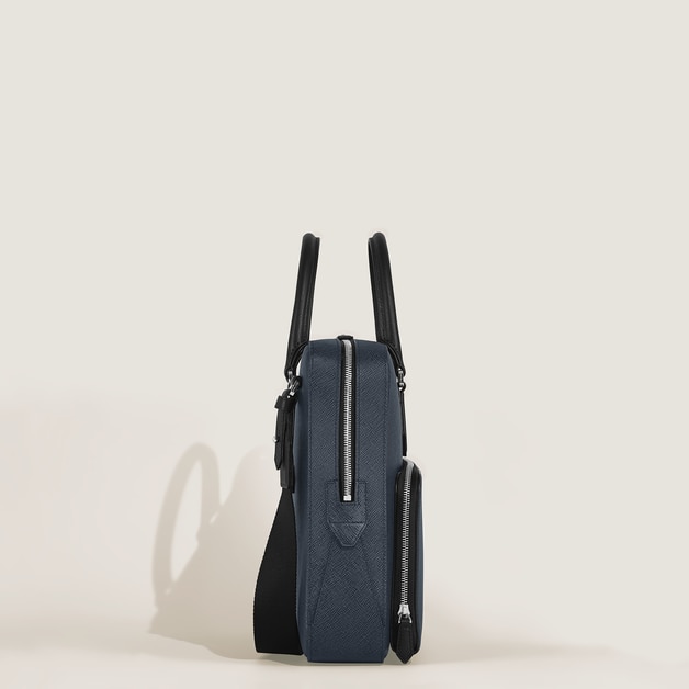 Medium Briefcase with Pocket in Sartorial Leather - 5