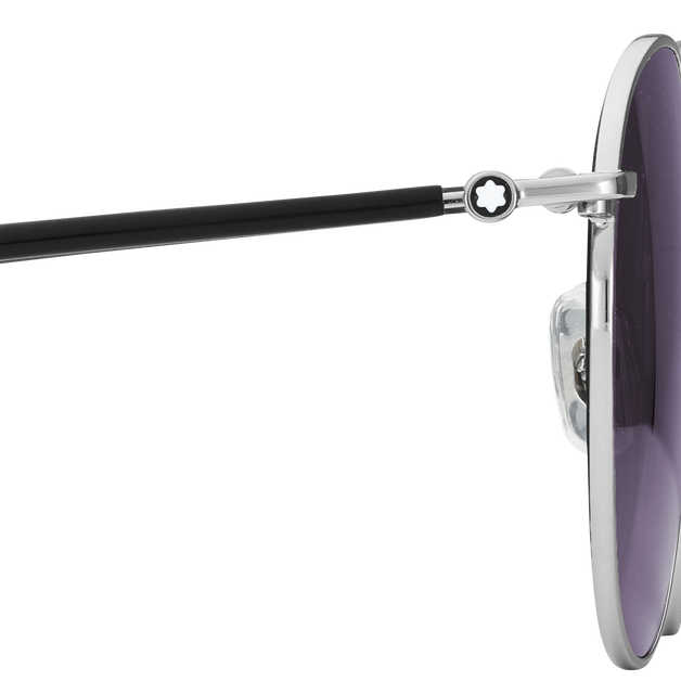 Round sunglasses with Silver Coloured Metal Frame - 4