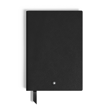Notebook Medium, Saffiano Leather, Black - Lined Pages