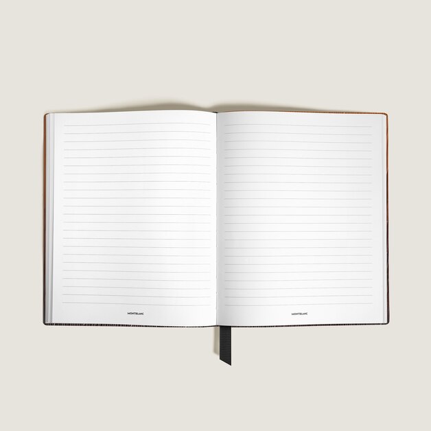 Large Notebook in Corteccia Sfumato Leather, Lined Pages - 2