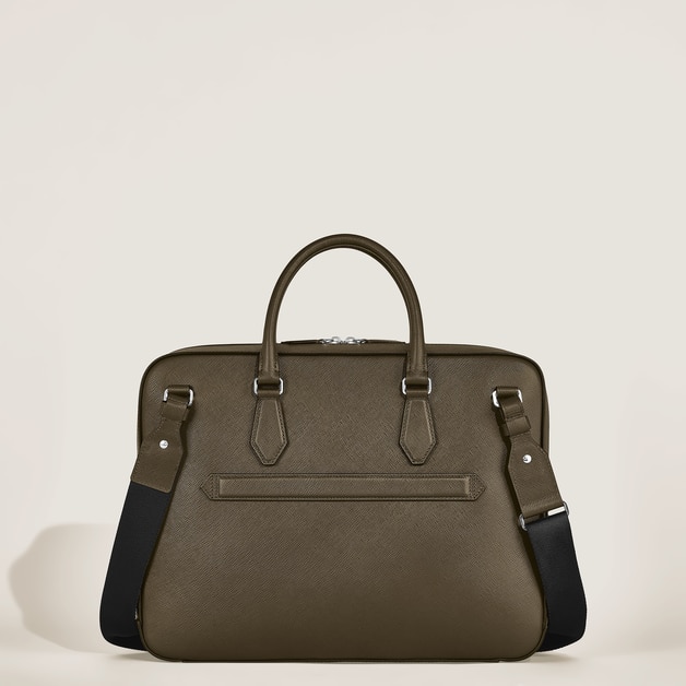 Medium Briefcase with Pocket in Sartorial Leather - 5