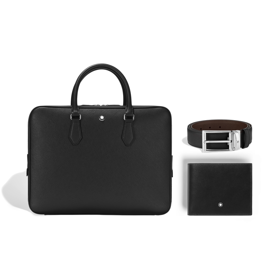 Set with Large Document Case, 10cc Wallet & Belt - 1