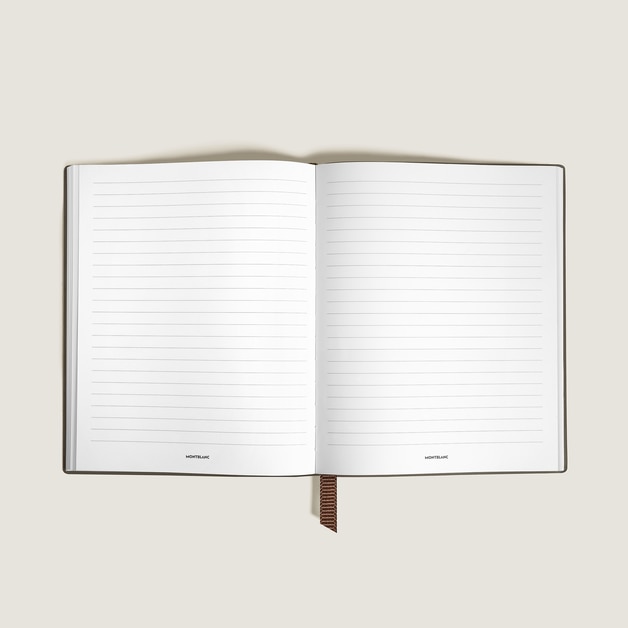 Large Notebook in Ostrich-Embossed Leather, Lined Pages - 2