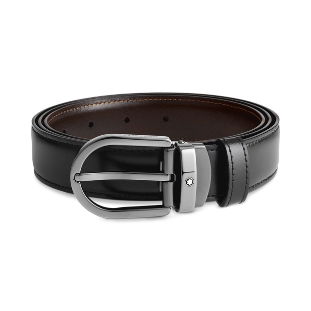 Horseshoe 30 mm Reversible Belt in Leather - 1