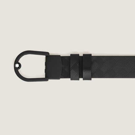 Horseshoe Light Buckle Black/Black 30&nbsp;mm Reversible Leather Belt