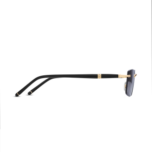 Rectangular Sunglasses with Gold-Coloured Metal Frame