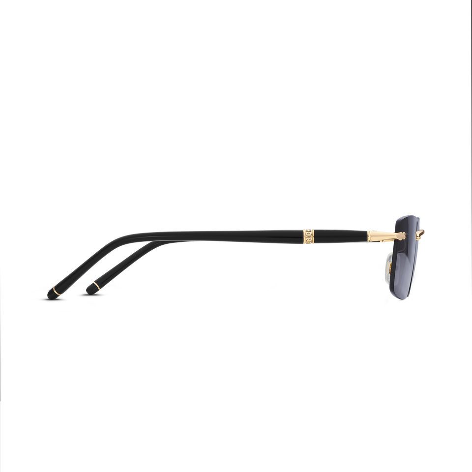Rectangular Sunglasses with Gold-Coloured Metal Frame - 2