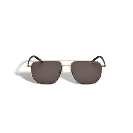 Squared Sunglasses with Gold-Coloured Metal Frame