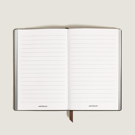 Small Notebook in Ostrich-Embossed Leather, Lined Pages
