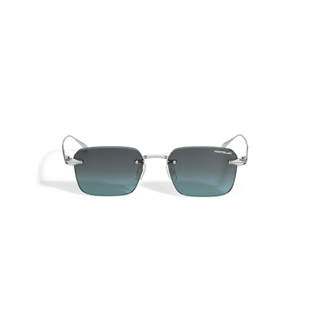 Squared Sunglasses with Silver-Coloured Metal Frame