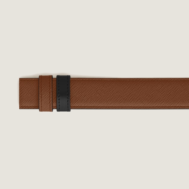 Fauve Sartorial/black Meisterst&uuml;ck 30mm reversible leather strap - 3