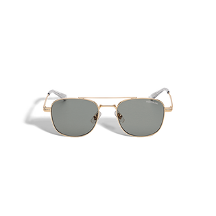 Squared Sunglasses with Gold-Coloured Metal Frame