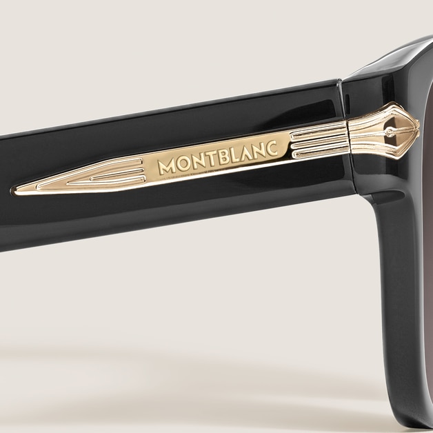 Squared Sunglasses with Black Acetate Frame - 2