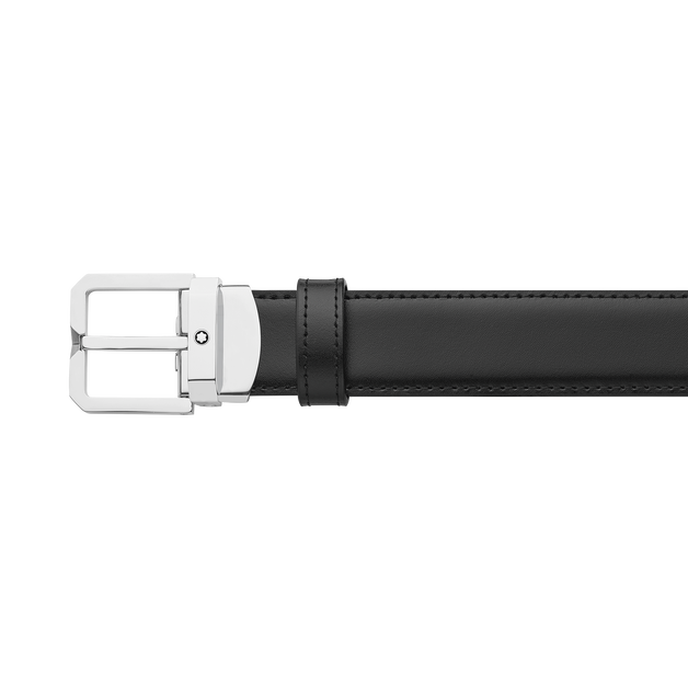 Rectangular 30 mm Reversible Belt in Leather - 5