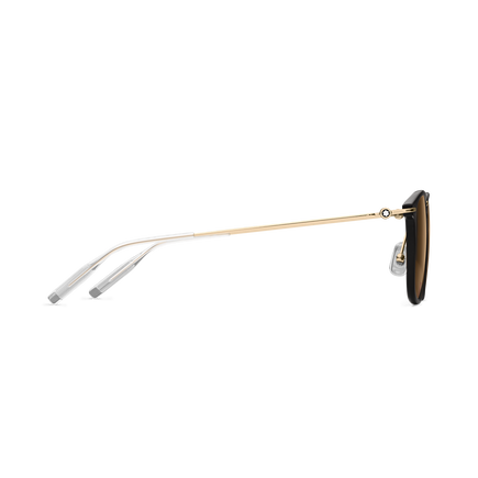 Round Sunglasses with Black Injected Frame