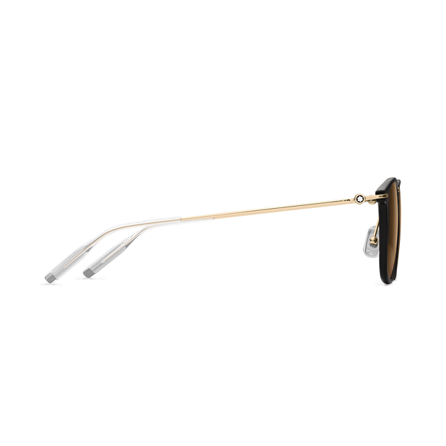 Round Sunglasses with Black Injected Frame - 2