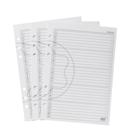 Grandes Feuilles, Pages d'Adresses