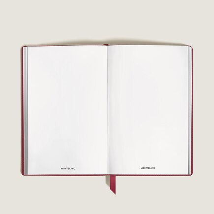 Notebook Small, Saffiano Leather, Red - Blank Pages