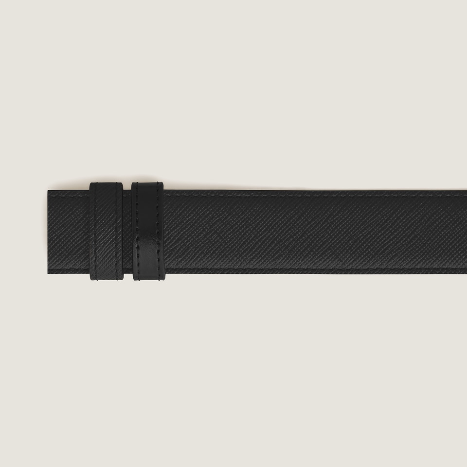 Black Sartorial/black Meisterst&uuml;ck 35mm reversible leather strap - 3
