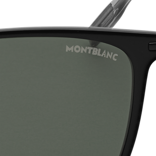 Rechteckige Sonnenbrille mit schwarzem Spritzgussrahmen