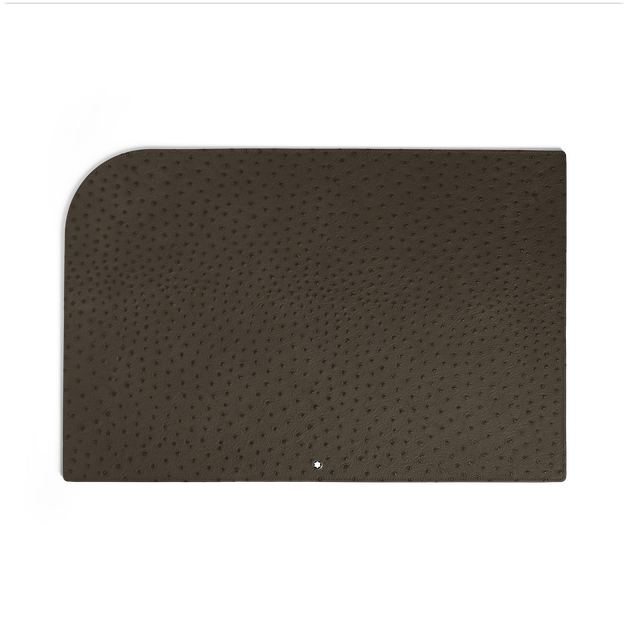 وسادة مكتب، جلد يحمل زخارف ناتئة على شكل جلد النعام، لون كاكي - 1