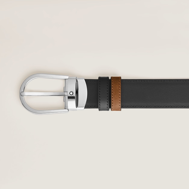 Horseshoe 30 mm Reversible Belt in Suede Leather - 3