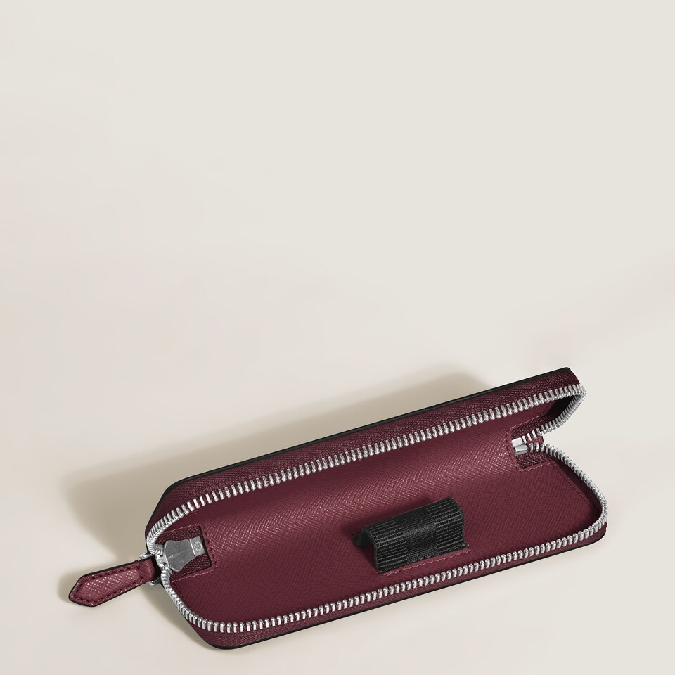 1-Pen Pouch with zip in Sartorial Leather - 4