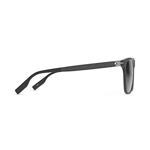 Gafas de sol cuadradas con montura de acetato negra - 3