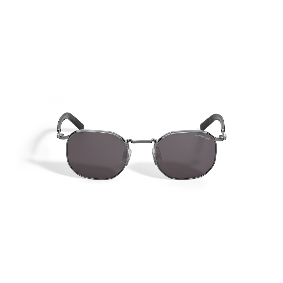 Squared Sunglasses with Grey Metal Frame - 1