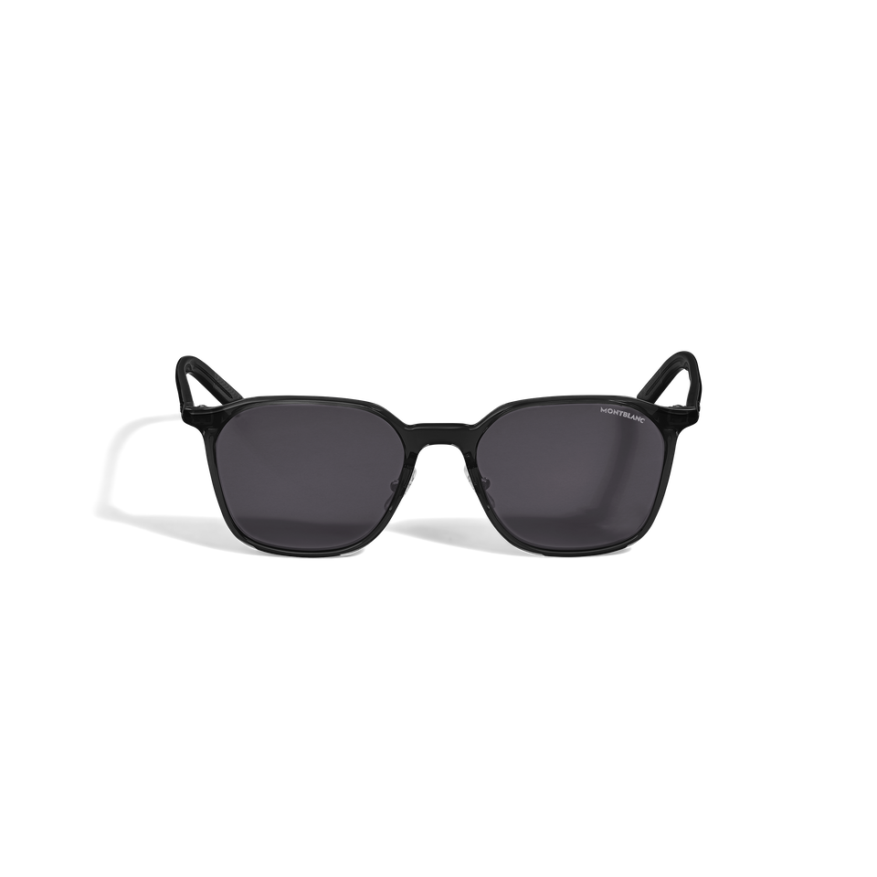 Oval Sunglasses with Acetate Black Frame - 1
