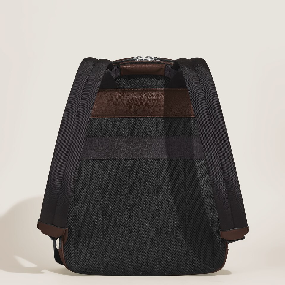 Medium Backpack with 3 Compartments in Sartorial Leather - 6