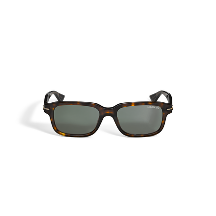 Rectangular Sunglasses with Acetate Havana Frame