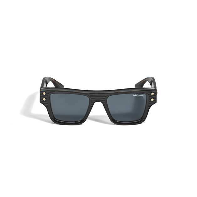 Rectangular Sunglasses with Black Acetate Frame - 1