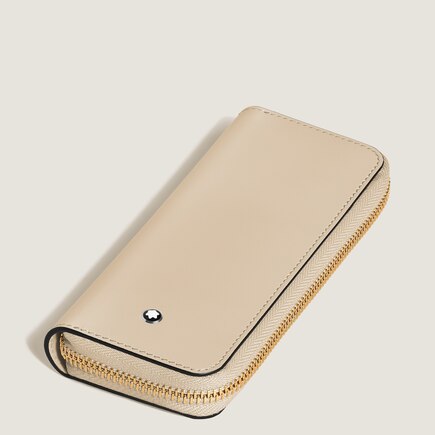 &Eacute;tui pour 2&nbsp;Instruments d'&Eacute;criture Zipp&eacute; en Cuir Meisterst&uuml;ck